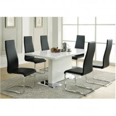 Liz Black & White 5PC Dining Set
