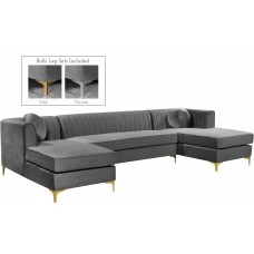 Eliana Velvet 3PC Sectional