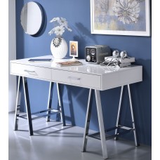 Drella White High Gloss Office Desk