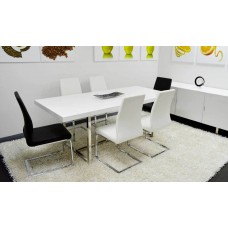Black & White 7PC Dining Set
