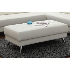 Alexa White Ottoman