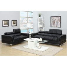 Amy Black Sofa & Loveseat Set