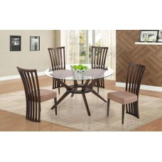 Clear Round 5PC Dining Set Clear Round 5PC Dining Set