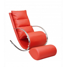 Ako Red Chair & Ottoman