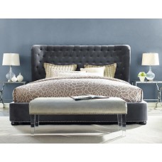 Sona Grey Velvet Bed