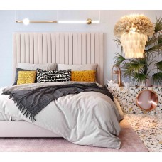 Cecilia Blush Velvet Bed