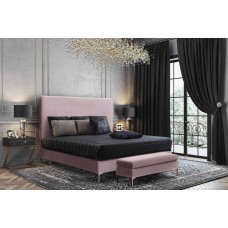 Fiona Blush Velvet Bed