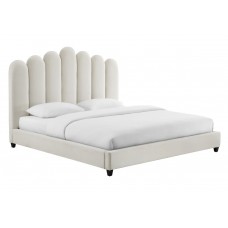 Charlotte Cream Velvet Bed
