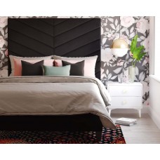 Carmella Black Velvet Bed