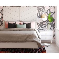 Carmella Cream Velvet Bed