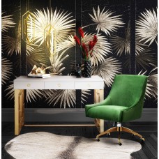 Green Garden Velvet Office Chair