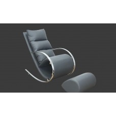 Ako Grey Chait & Ottoman