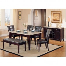 Alyssa Marble 6PC Dining Set