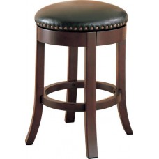 Agatha (Pack of 2)  24" Walnut Swivel Bar Stool